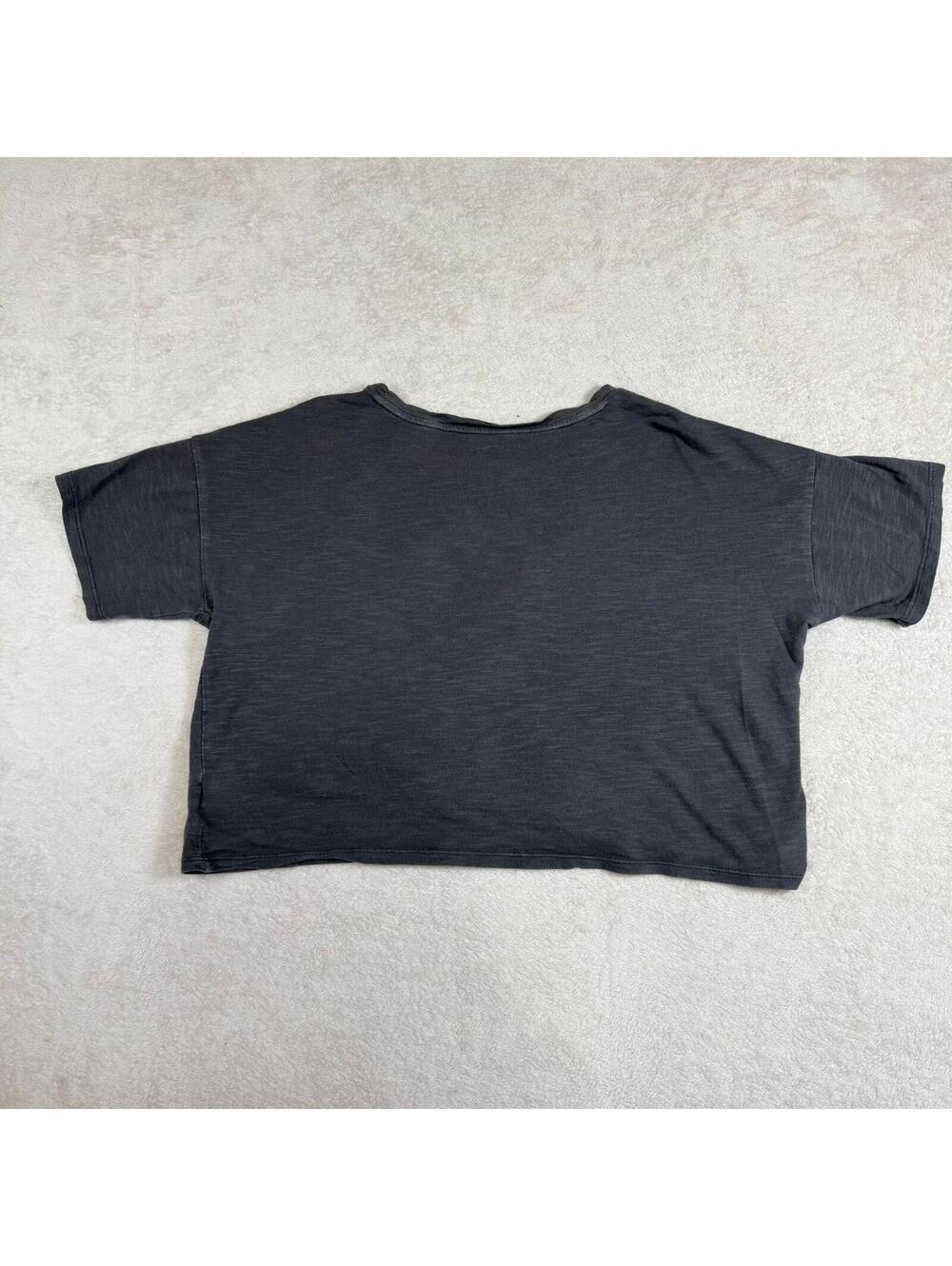 American Eagle Womens Small Gray Cropped‎ Boxy T Shirt Short Sleeve Soft & Sexy